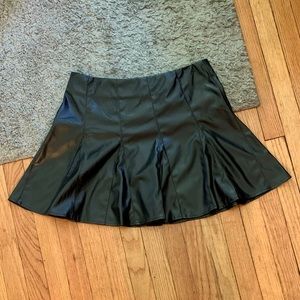 NWT Leatherette Skater/ Pleated Skirt